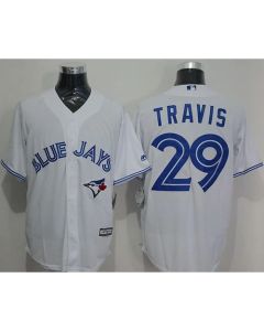 Blue Jays #29 Devon Travis White New Cool Base Stitched MLB Jersey
