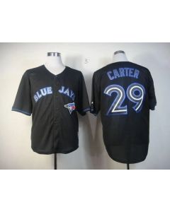 Blue Jays #29 Joe Carter Black Fashion Stitched MLB Jersey