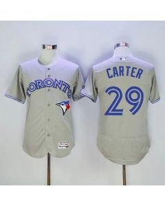 Blue Jays #29 Joe Carter Grey Flexbase Authentic Collection Stitched MLB Jersey