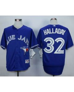 Blue Jays #32 Roy Halladay Blue Cool Base Stitched MLB Jersey