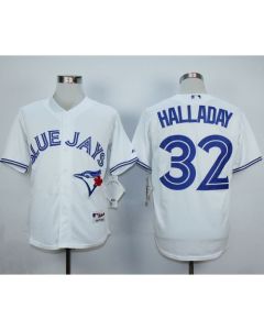 Blue Jays #32 Roy Halladay White Cool Base Stitched MLB Jersey