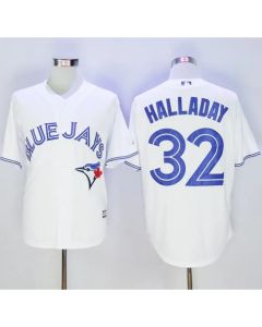 Blue Jays #32 Roy Halladay White New Cool Base Stitched MLB Jersey