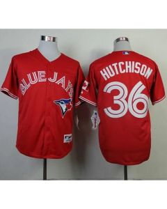 Blue Jays #36 Drew Hutchison Red Canada Day Stitched MLB Jersey