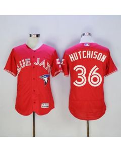 Blue Jays #36 Drew Hutchison Red Flexbase Authentic Collection Canada Day Stitched MLB Jersey