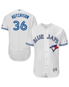 Blue Jays #36 Drew Hutchison White Flexbase Authentic Collection Stitched MLB Jersey