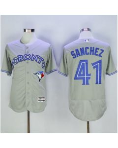 Blue Jays #41 Aaron Sanchez Grey Flexbase Authentic Collection Stitched MLB Jersey