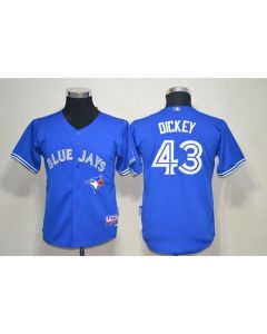 Blue Jays #43 R.A. Dickey Blue New Cool Base Stitched Youth MLB Jersey