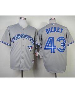 Blue Jays #43 R.A. Dickey Grey Cool Base Stitched MLB Jersey