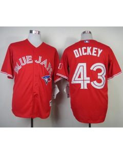 Blue Jays #43 R.A. Dickey Red Canada Day Stitched MLB Jersey
