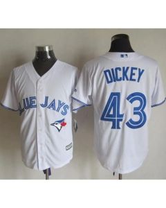 Blue Jays #43 R.A. Dickey White New Cool Base Stitched MLB Jersey
