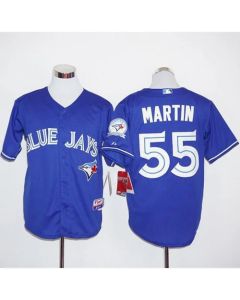 Blue Jays #55 Russell Martin Blue Alternate Stitched MLB Jersey