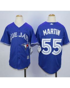 Blue Jays #55 Russell Martin Blue Cool Base Stitched Youth MLB Jersey