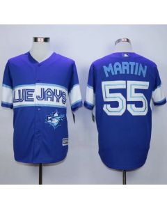 Blue Jays #55 Russell Martin Blue Exclusive New Cool Base Stitched MLB Jersey