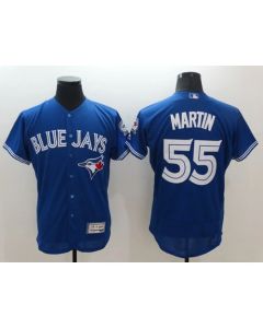 Blue Jays #55 Russell Martin Blue Flexbase Authentic Collection Stitched MLB Jersey