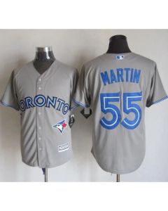 Blue Jays #55 Russell Martin Grey New Cool Base Stitched MLB Jersey