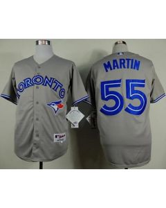 Blue Jays #55 Russell Martin Grey Stitched MLB Jersey