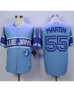 Blue Jays #55 Russell Martin Light Blue Exclusive New Cool Base Stitched MLB Jersey