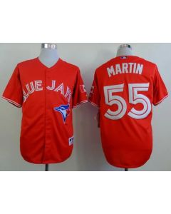 Blue Jays #55 Russell Martin Red Canada Day Stitched MLB Jersey