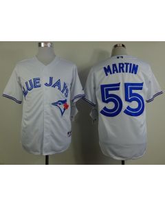 Blue Jays #55 Russell Martin White Stitched MLB Jersey