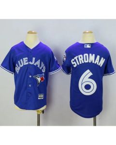 Blue Jays #6 Marcus Stroman Blue Cool Base Stitched Youth MLB Jersey