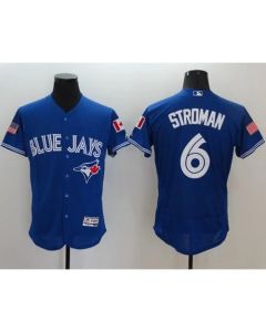 Blue Jays #6 Marcus Stroman Blue Fashion Stars & Stripes Flexbase Authentic Stitched MLB Jersey