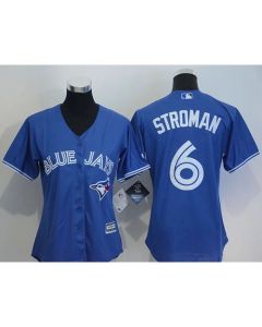 Blue Jays #6 Marcus Stroman Blue Women's Alternate Stitched MLB Jersey