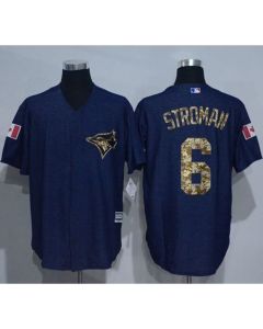 Blue Jays #6 Marcus Stroman Denim Blue Salute to Service Stitched MLB Jersey
