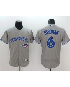 Blue Jays #6 Marcus Stroman Grey Flexbase Authentic Collection Stitched MLB Jersey