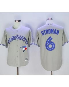 Blue Jays #6 Marcus Stroman Grey New Cool Base 40th Anniversary Stitched MLB Jersey