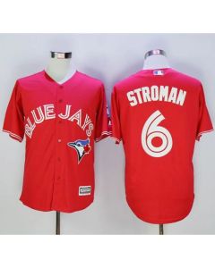Blue Jays #6 Marcus Stroman Red New Cool Base 40th Anniversary Stitched MLB Jersey