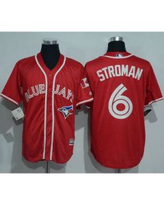 Blue Jays #6 Marcus Stroman Red New Cool Base Canada Day Stitched MLB Jersey