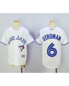 Blue Jays #6 Marcus Stroman White Cool Base Stitched Youth MLB Jersey