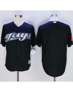 Blue Jays Blank Black New Cool Base Stitched MLB Jersey