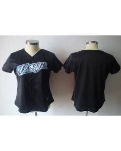 Blue Jays Blank Black Women's Fashion Stitched MLB Jersey