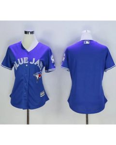 Blue Jays Blank Blue Alternate 40th Anniversary Women's Stitched MLB Jersey