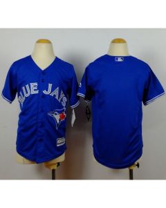 Blue Jays Blank Blue Cool Base Stitched Youth MLB Jersey