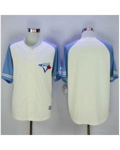 Blue Jays Blank Cream/Blue Exclusive New Cool Base Stitched MLB Jersey