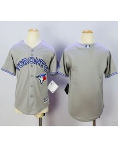 Blue Jays Blank Grey Cool Base Stitched Youth MLB Jersey