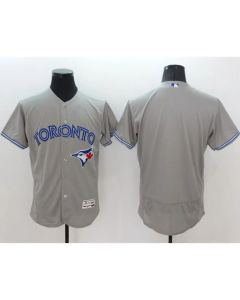 Blue Jays Blank Grey Flexbase Authentic Collection Stitched MLB Jersey