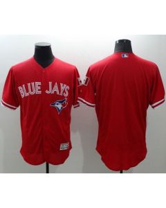 Blue Jays Blank Red Flexbase Authentic Collection Canada Day Stitched MLB Jersey