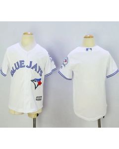 Blue Jays Blank White Cool Base Stitched Youth MLB Jersey