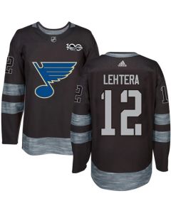 Blues #12 Jori Lehtera Black 1917-2017 100th Anniversary Stitched NHL Jersey