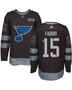 Blues #15 Robby Fabbri Black 1917-2017 100th Anniversary Stitched NHL Jersey