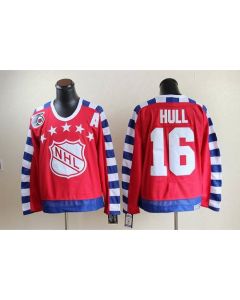 Blues #16 Brett Hull Red All Star CCM Throwback 75TH Stitched NHL Jersey