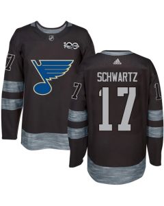 Blues #17 Jaden Schwartz Black 1917-2017 100th Anniversary Stitched NHL Jersey