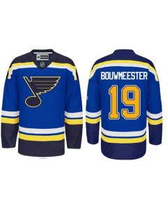 Blues #19 Jay Bouwmeester Light Blue Home Stitched NHL Jersey