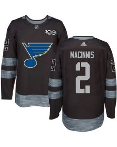 Blues #2 Al MacInnis Black 1917-2017 100th Anniversary Stitched NHL Jersey