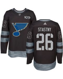 Blues #26 Paul Stastny Black 1917-2017 100th Anniversary Stitched NHL Jersey