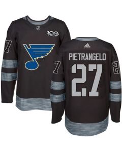 Blues #27 Alex Pietrangelo Black 1917-2017 100th Anniversary Stitched NHL Jersey