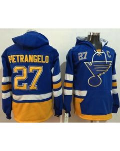 Blues #27 Alex Pietrangelo Light Blue Name & Number Pullover NHL Hoodie